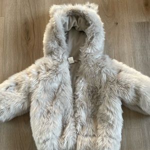 Restoration hardware faux fur toddler jacket.